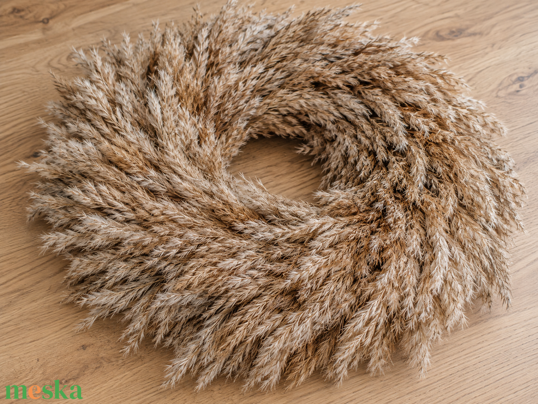 Őszi szél � természetes növény koszorú, 50 cm - otthon & életmód - dekoráció - ajtó- és ablak dekoráció - ajtódísz & kopogtató - Meska.hu