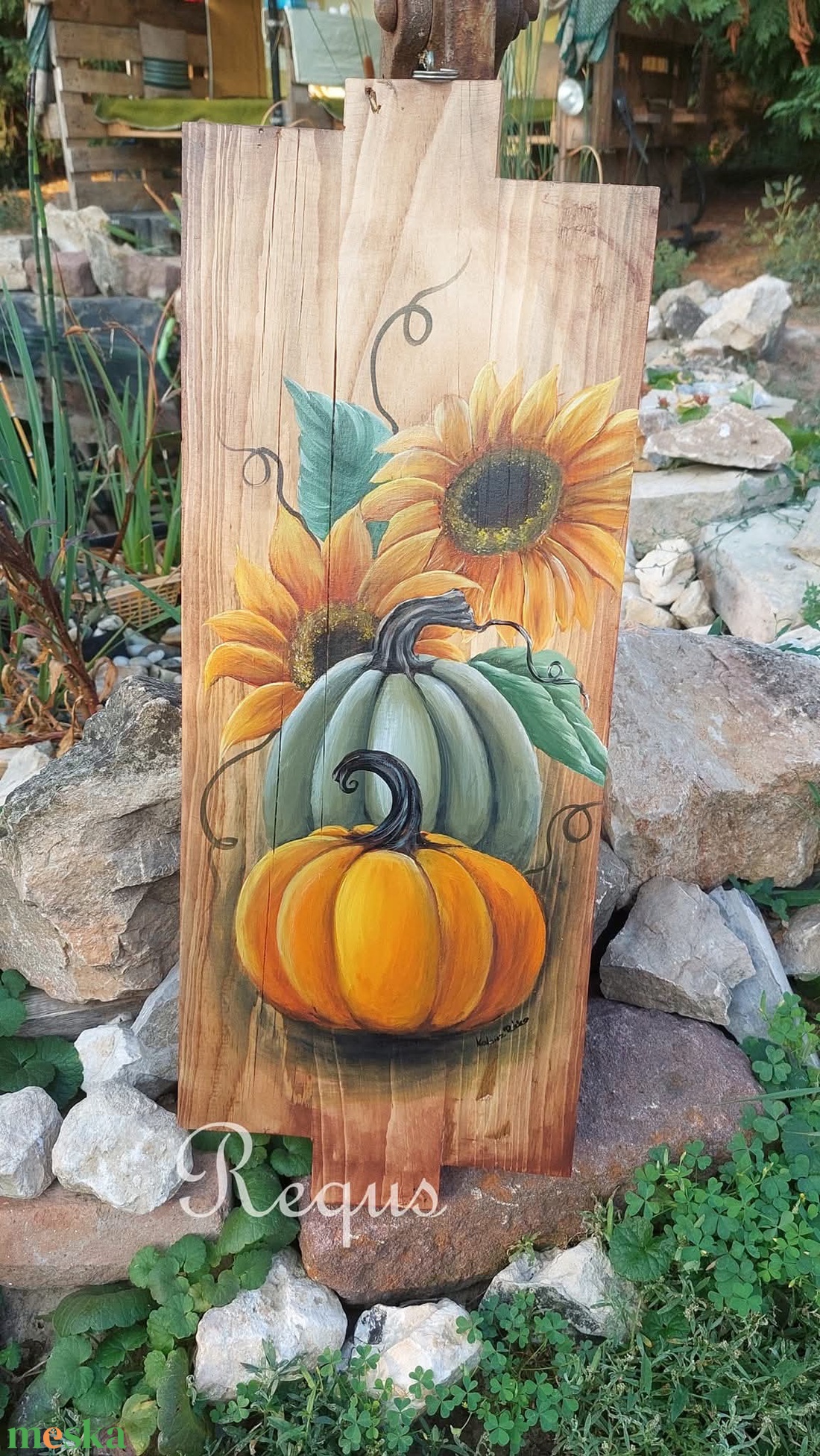 Tök mintájú tábla - otthon & életmód - dekoráció - fali és függő dekoráció - falra akasztható dekor - Meska.hu