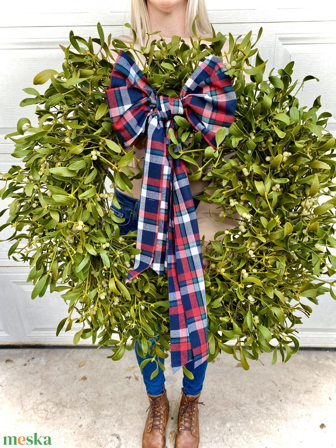 Extra nagy Fagyöngy koszorú - otthon & életmód - dekoráció - virágdísz és tartó - koszorú - Meska.hu