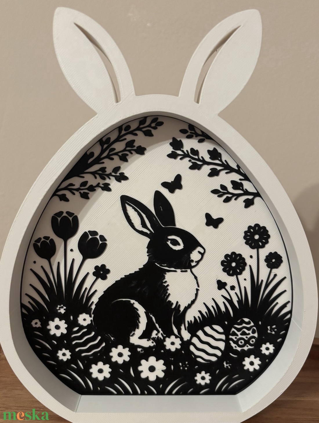 Húsvéti dísz sziluett - ünnepi díszek, dekorációk - húsvéti díszek és dekorációk - húsvéti asztaldíszek - Meska.hu