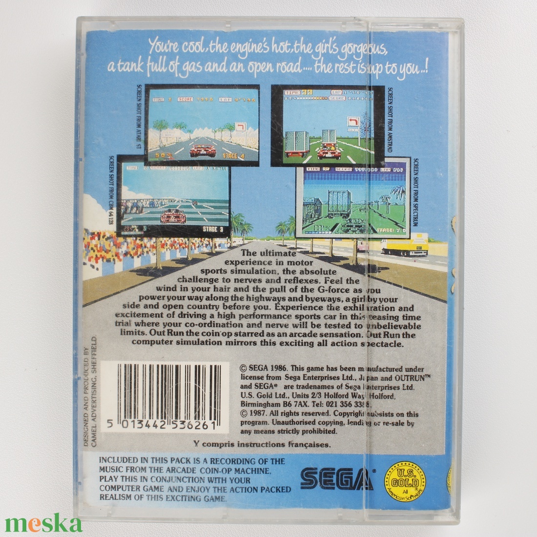 Out Run � ZX Spectrum kazettás játékprogram - művészet - bakelit lemezek & kazetták - Meska.hu