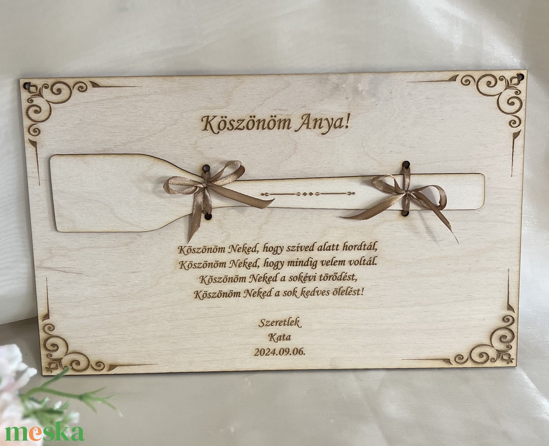 Szülőköszöntő ajándék fakanalas kép esküvő alkalmából - esküvő - emlék & ajándék - szülőköszöntő ajándék - Meska.hu