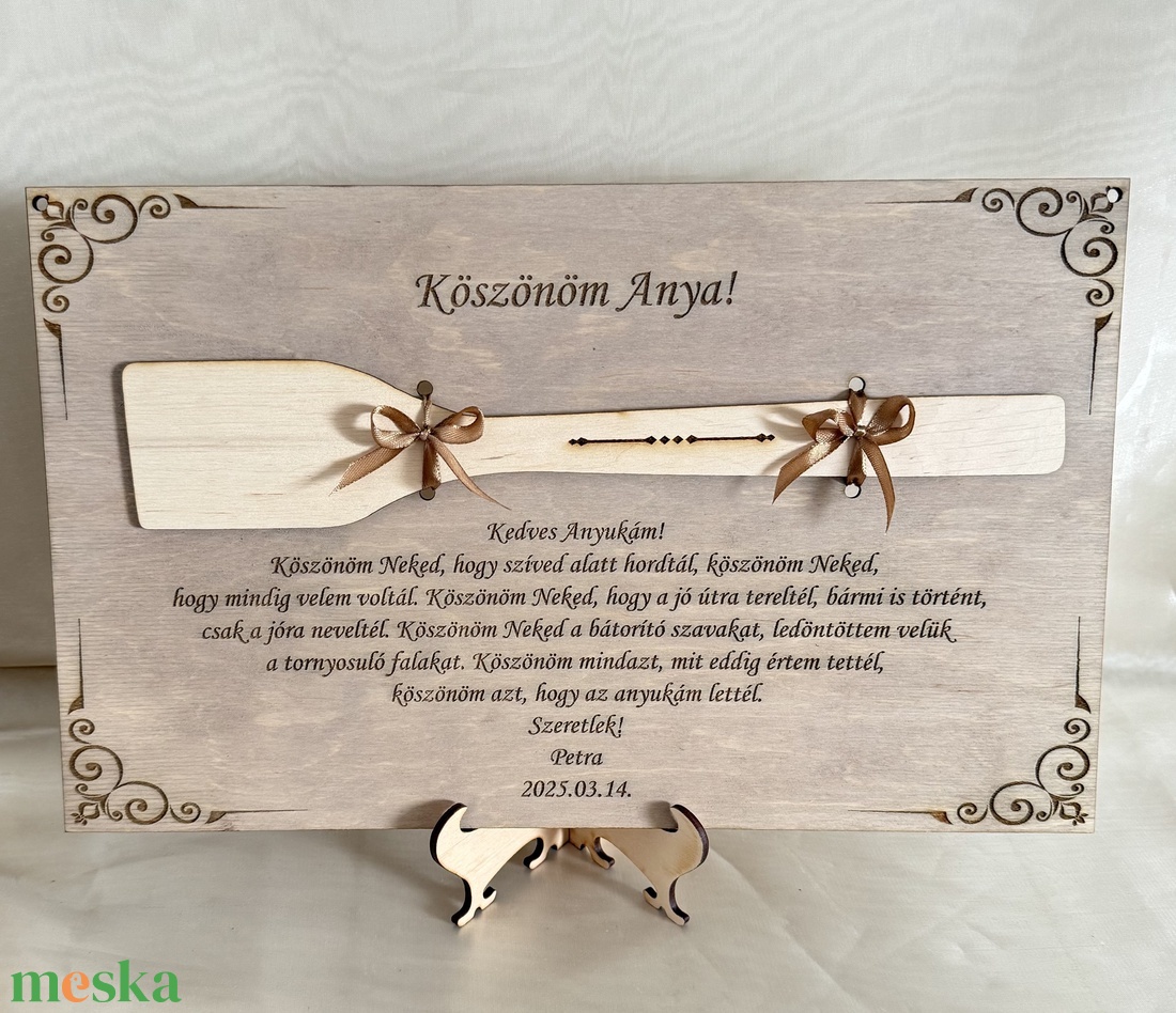 Szülőköszöntő ajándék fakanalas kép esküvő alkalmából - esküvő - emlék & ajándék - szülőköszöntő ajándék - Meska.hu