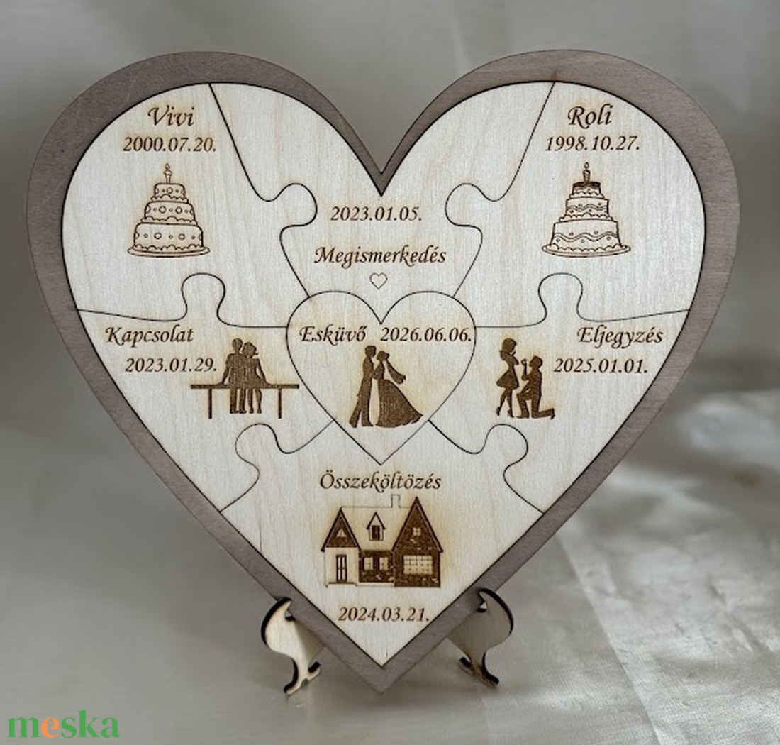 Puzzle ceremónia esküvőre - esküvő - emlék & ajándék - nászajándék - ceremónia szett - Meska.hu Puzzle ceremónia esküvőre - esküvő - emlék & ajándék - nászajándék - ceremónia szett - Meska.hu