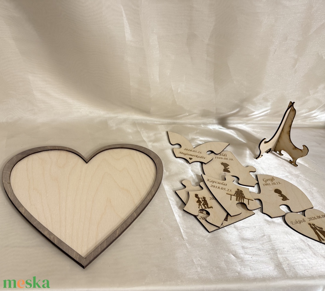 Puzzle ceremónia esküvőre  - esküvő - emlék & ajándék - nászajándék - ceremónia szett - Meska.hu