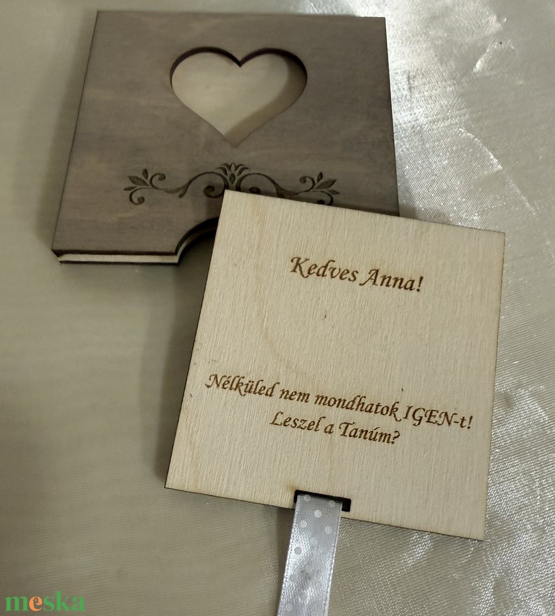 Tanú felkérő ajándék fából - esküvő - meghívó & kártya - tanú felkérő - Meska.hu