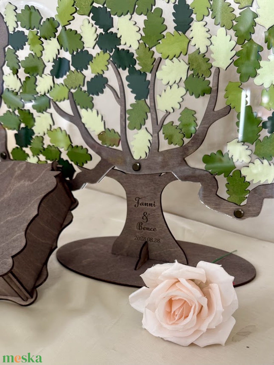 Esküvői vendégkönyv � Életfa vendégkönyv fa levelekkel, vagy virágokkal - esküvő - emlék & ajándék - vendégkönyv - Meska.hu