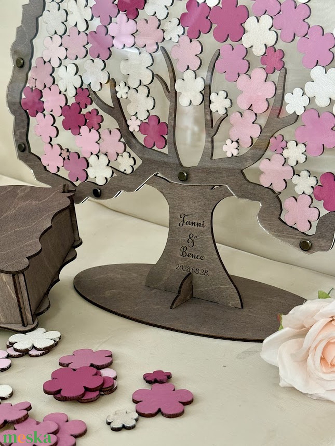 Esküvői vendégkönyv � Életfa vendégkönyv fa levelekkel, vagy virágokkal - esküvő - emlék & ajándék - vendégkönyv - Meska.hu