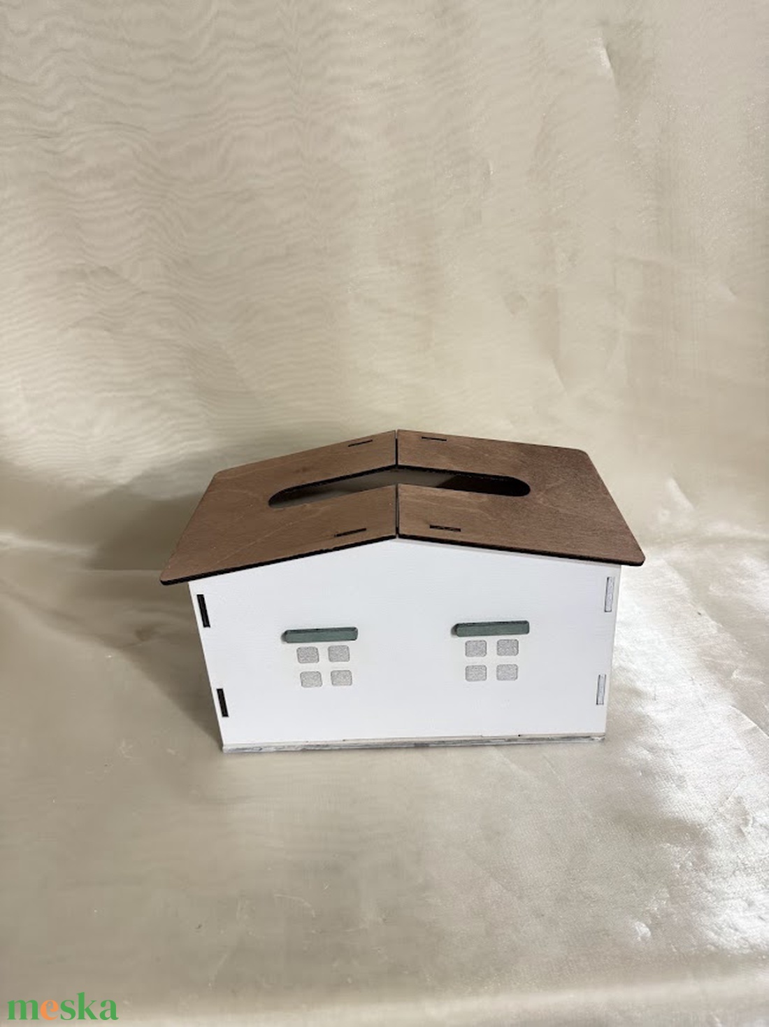 Kézzel festett fa zsebkendőtartó házikó � egyedi, dekoratív és praktikus lakásdísz - otthon & életmód - tárolás & rendszerezés - zsebkendőtartó - Meska.hu