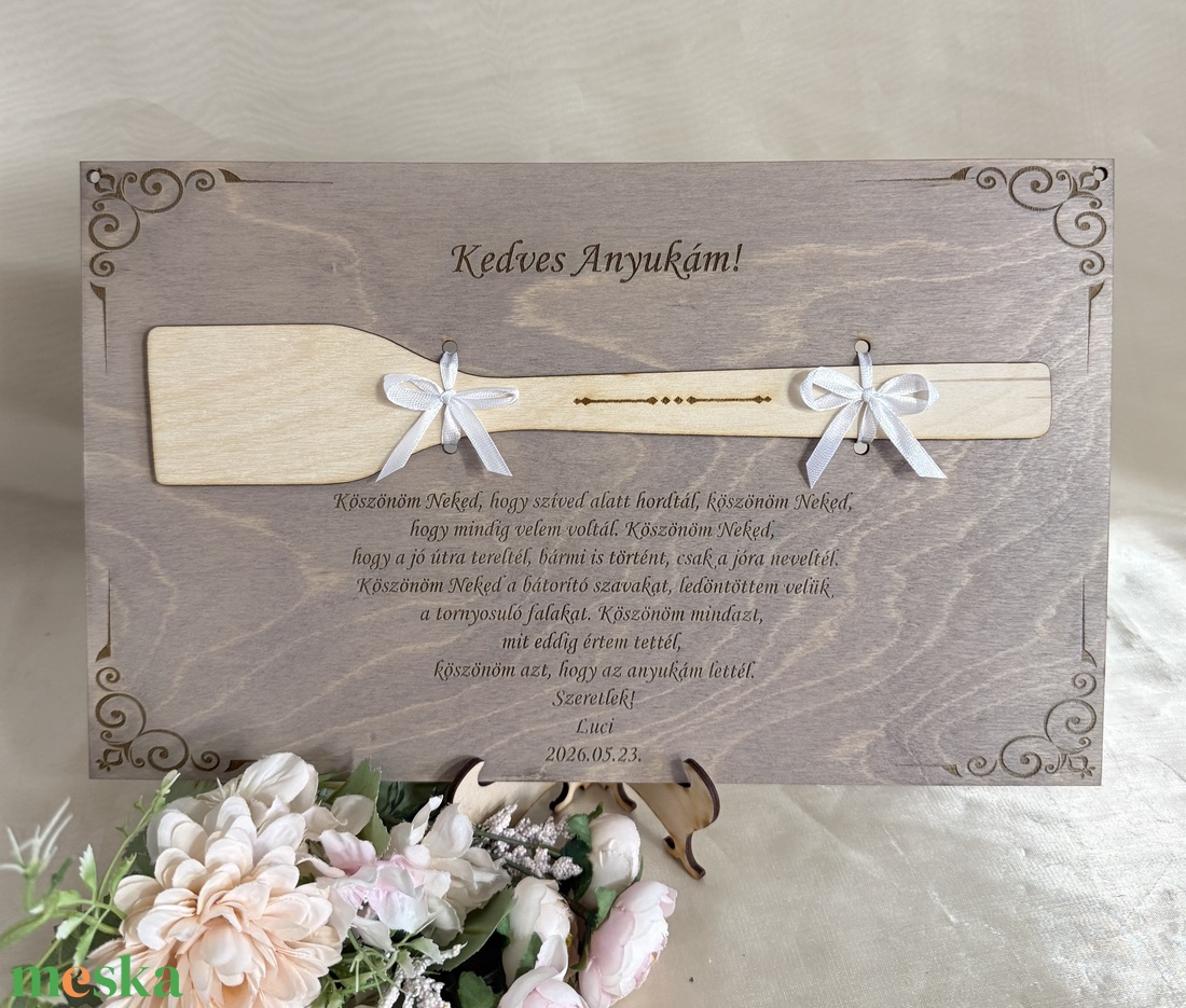 Szülőköszöntő ajándék fakanalas kép esküvő alkalmából - esküvő - emlék & ajándék - szülőköszöntő ajándék - Meska.hu