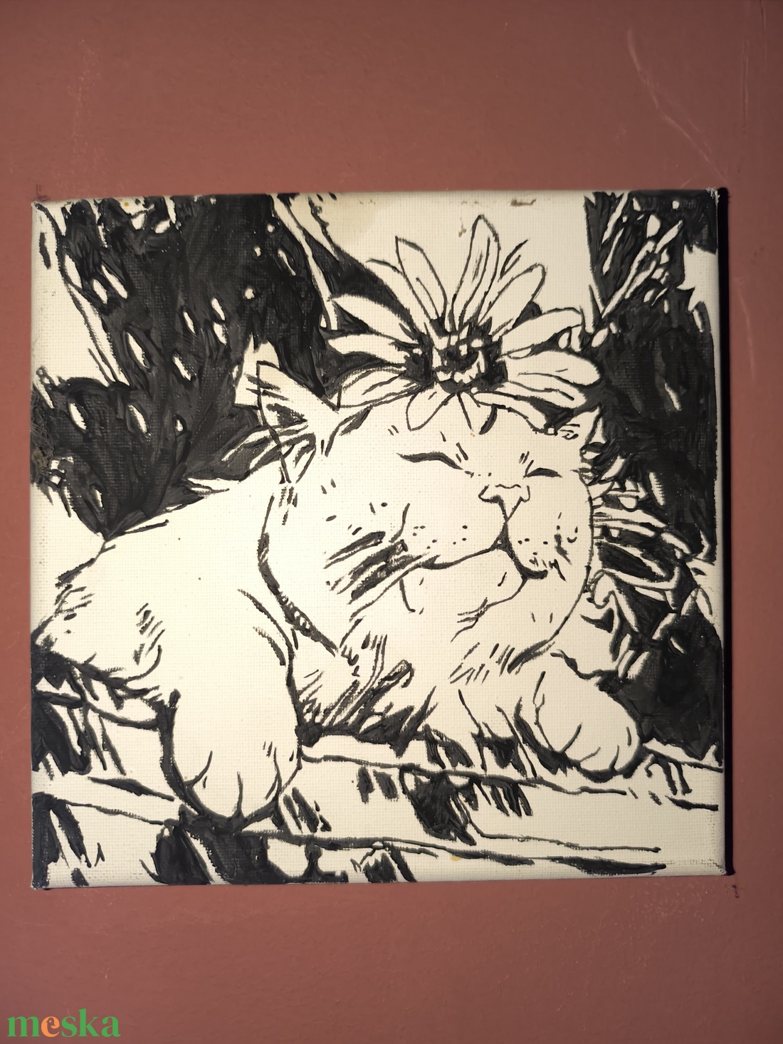 Kézzel festett állat portré  - művészet - festmény - akril - Meska.hu