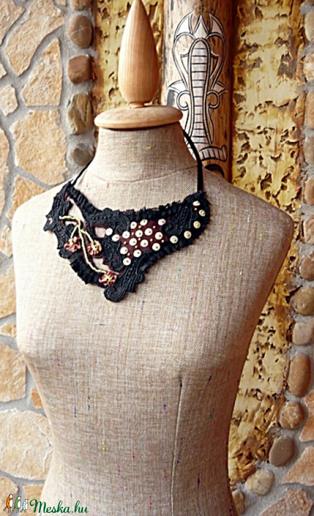 Amikor leszáll az éj... - Textil nyakék - - Meska.hu Amikor leszáll az éj... - Textil nyakék - - Meska.hu