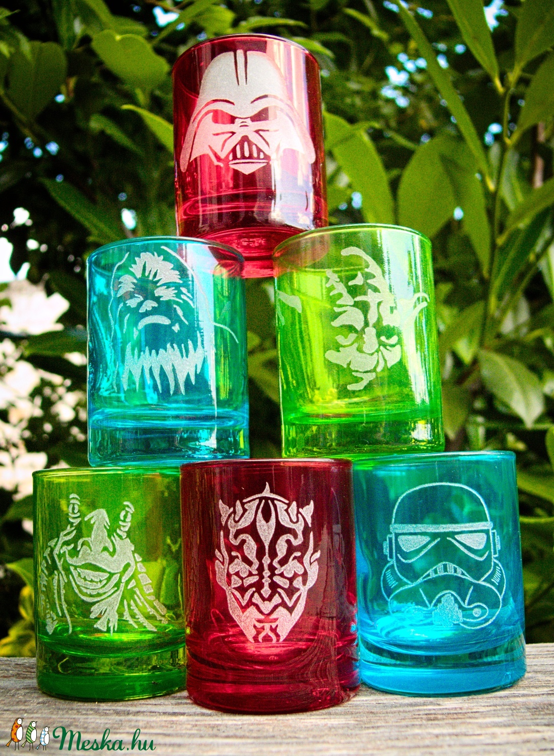 Star Wars üveg feles pohár készlet -  - Meska.hu