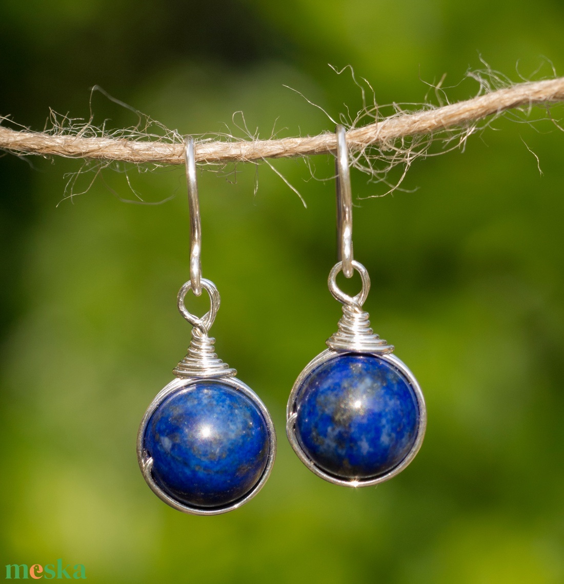 Ezüst lapis lazuli fülbevaló - - Meska.hu Ezüst lapis lazuli fülbevaló - - Meska.hu