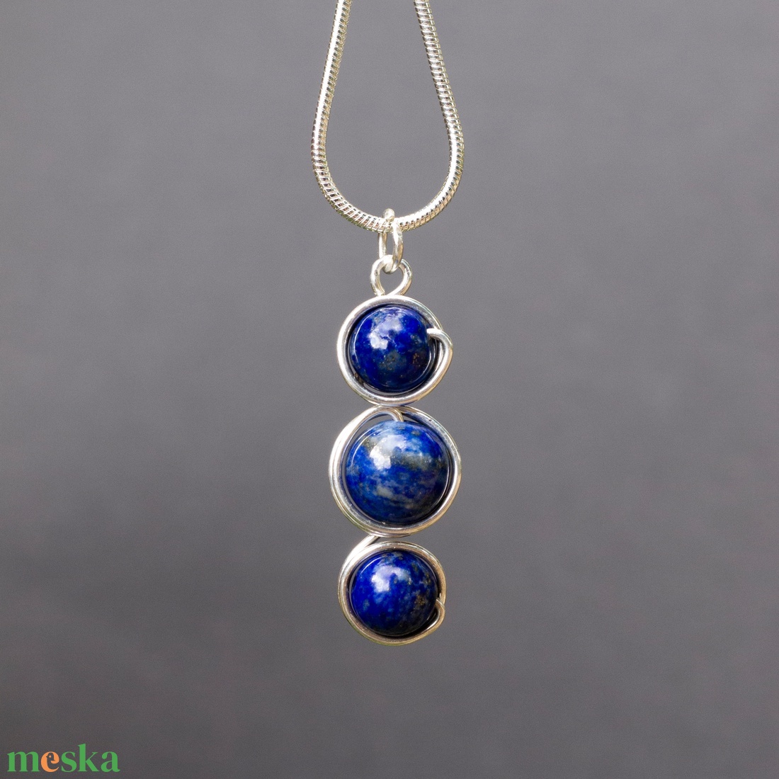 Ezüst lapis lazuli medál - ékszer - nyaklánc - medál - Meska.hu Ezüst lapis lazuli medál - ékszer - nyaklánc - medál - Meska.hu