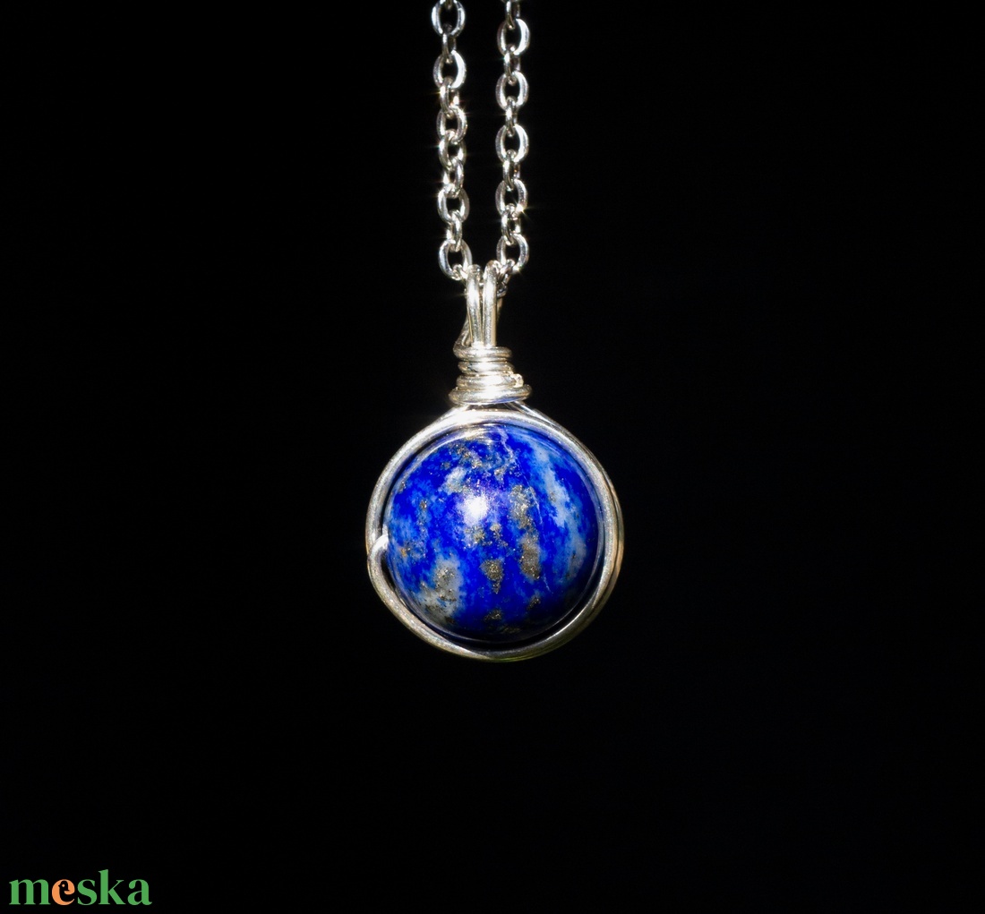 Ezüst lapis lazuli medál - ékszer - nyaklánc - medálos nyaklánc - Meska.hu Ezüst lapis lazuli medál - ékszer - nyaklánc - medálos nyaklánc - Meska.hu