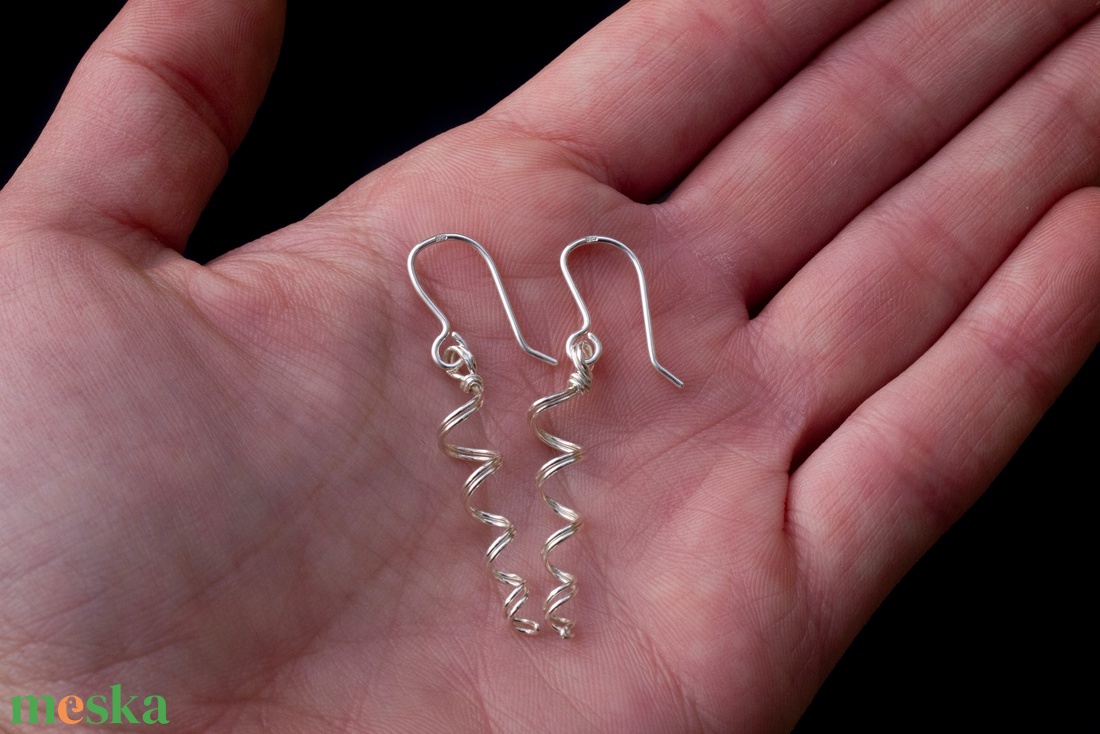 Ezüst jégcsap fülbevaló - ékszer - fülbevaló - lógó fülbevaló - Meska.hu