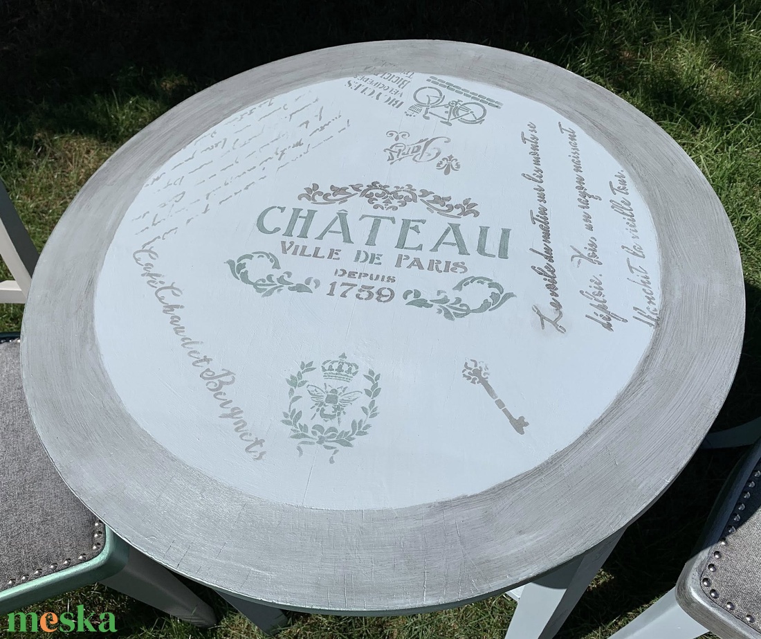 francia stílusú asztal két székkel - otthon & életmód - bútor - asztal - Meska.hu francia stílusú asztal két székkel - otthon & életmód - bútor - asztal - Meska.hu