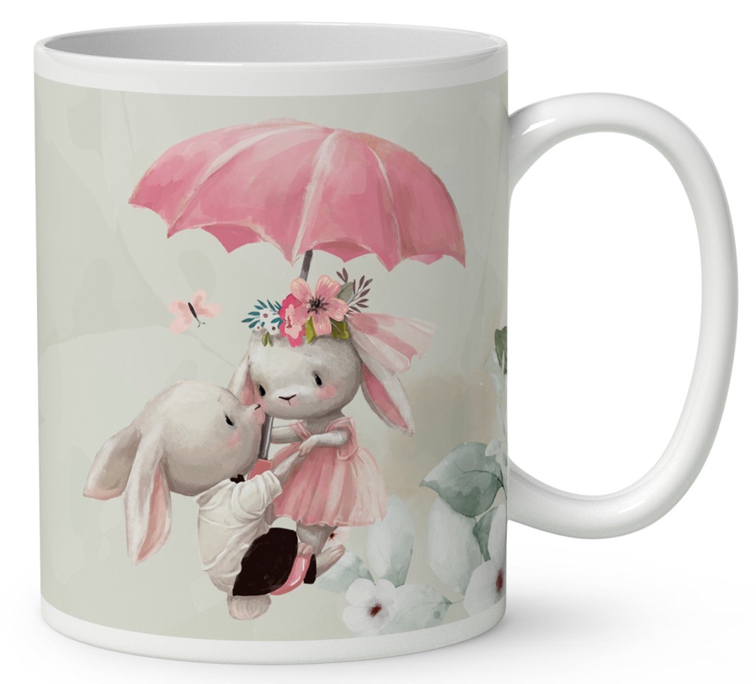 Kérd a neveddel Nyuszis - Repülj velem! mintás bögre - otthon & életmód - konyhafelszerelés, tálalás - tálalás - bögre & csésze - Meska.hu