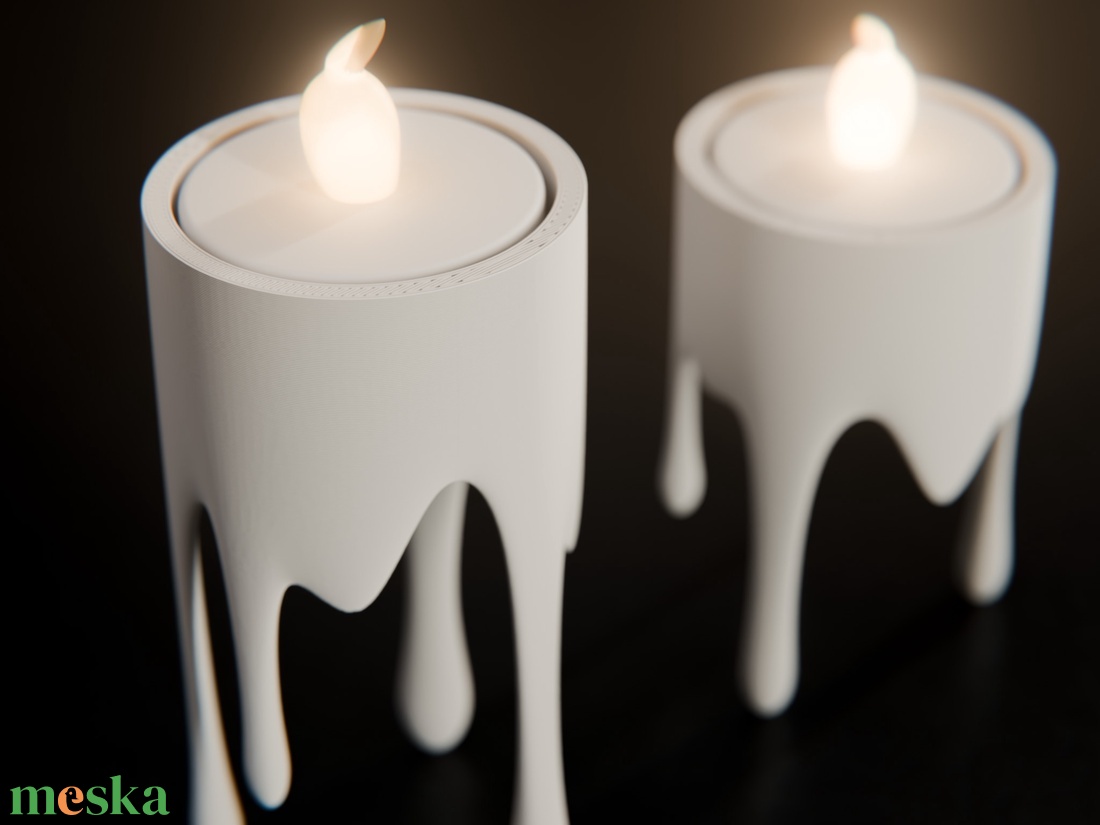 Különleges, csepp formájú LED mécsestartó � egyedi 3D nyomtatással - otthon & életmód - dekoráció - halloween - halloweeni dekoráció - Meska.hu
