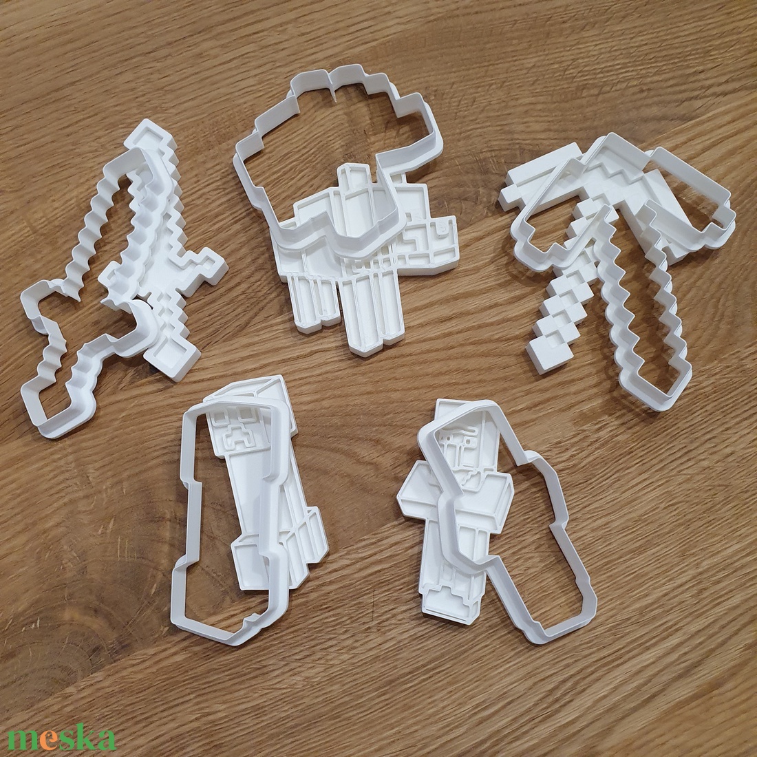 Minecraft sütikiszúró szett � 3D nyomtatott gamer sütemény forma gyerekeknek - otthon & életmód - konyhafelszerelés, tálalás - sütés, főzés - sütikiszúró - Meska.hu