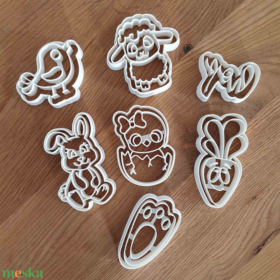 Húsvéti sütikiszúró szett � nyuszi, csibe és répa formák, 3D nyomtatott - otthon & életmód - konyhafelszerelés, tálalás - sütés, főzés - sütikiszúró - Meska.hu