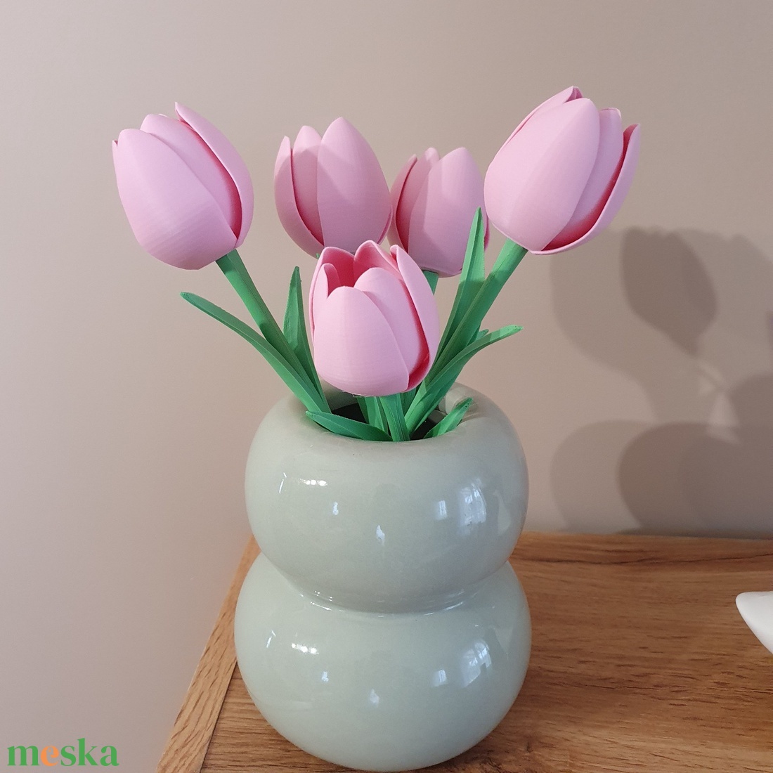 3D nyomtatott tulipán csokor � örök virág dekoráció vázába, ajándék - otthon & életmód - virágdekoráció - virágdíszek - asztali virágdísz - Meska.hu