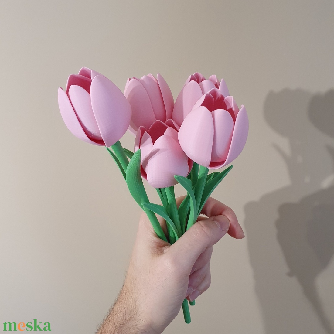 3D nyomtatott tulipán csokor � örök virág dekoráció vázába, ajándék - otthon & életmód - virágdekoráció - virágdíszek - asztali virágdísz - Meska.hu