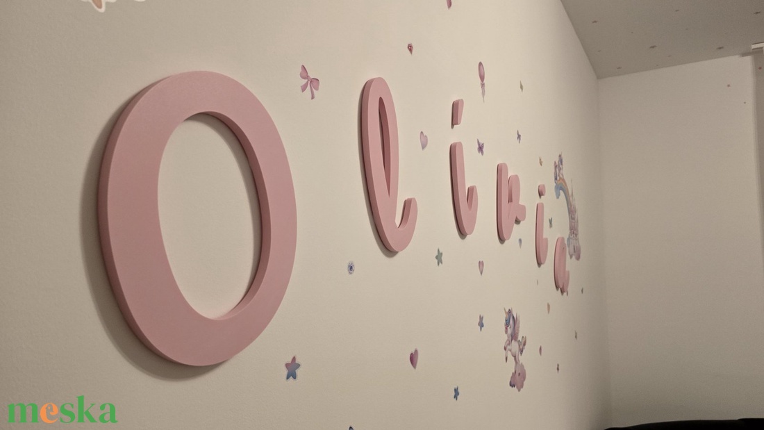 Egyedi név faldekor � modern 3D betűk, több méretben, stílusban és színben - otthon & életmód - dekoráció - fali és függő dekoráció - betű & név - Meska.hu