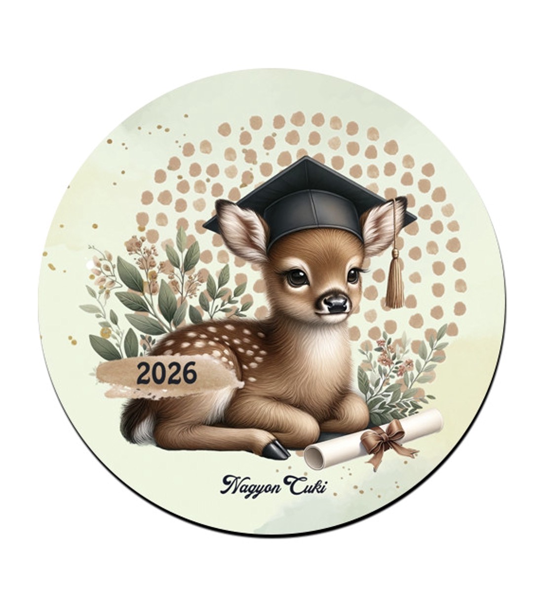 Szarvas - 2026 évi Ballagásra mintás poháralátét - otthon & életmód - konyhafelszerelés, tálalás - tálalás - tányér- és poháralátét - Meska.hu