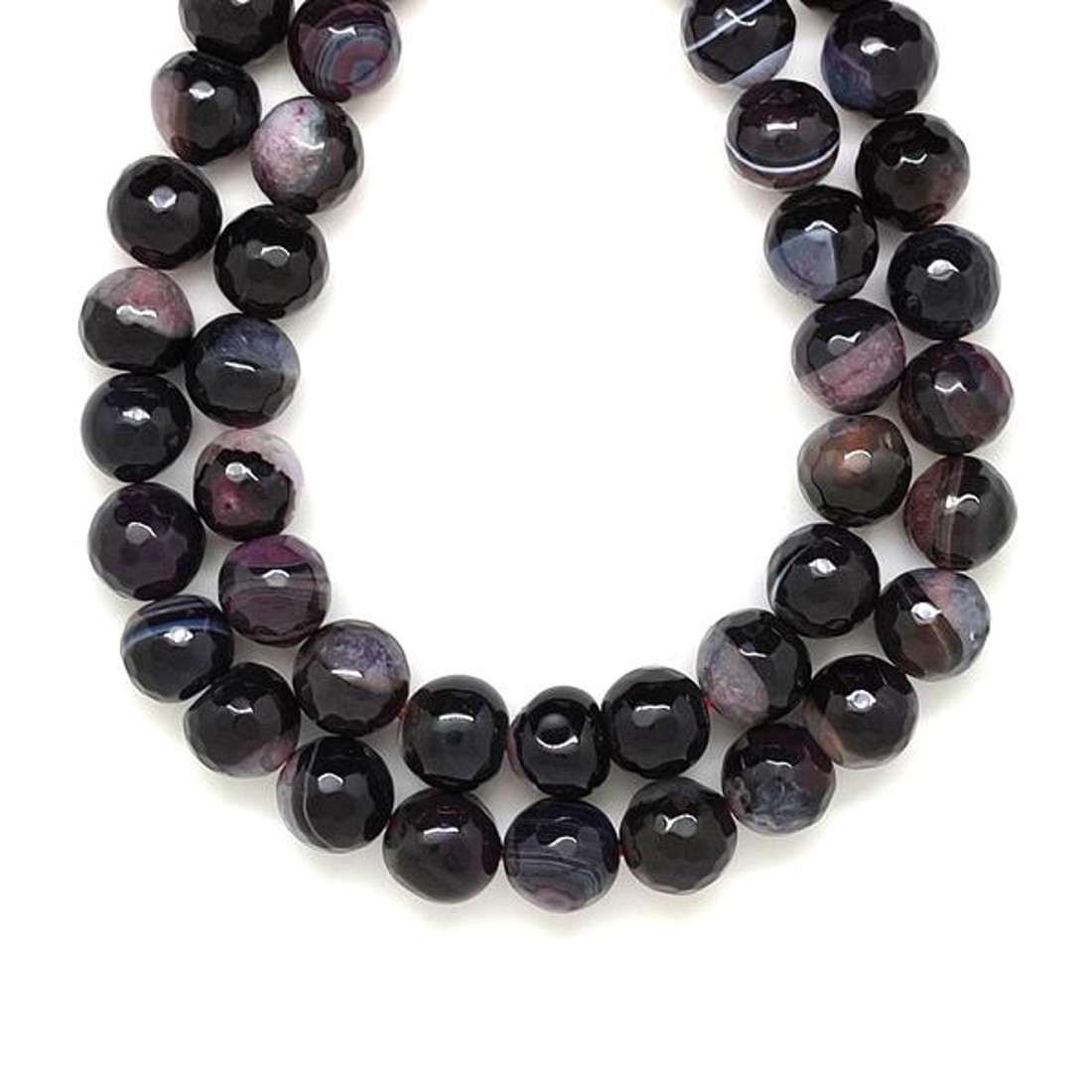 Achát szinezett fazettált golyó 12mm ékszerkészítő alapanyag (füzér) - kellékek & szerszámok - ásvány alapanyag - ásványfüzér - Meska.hu