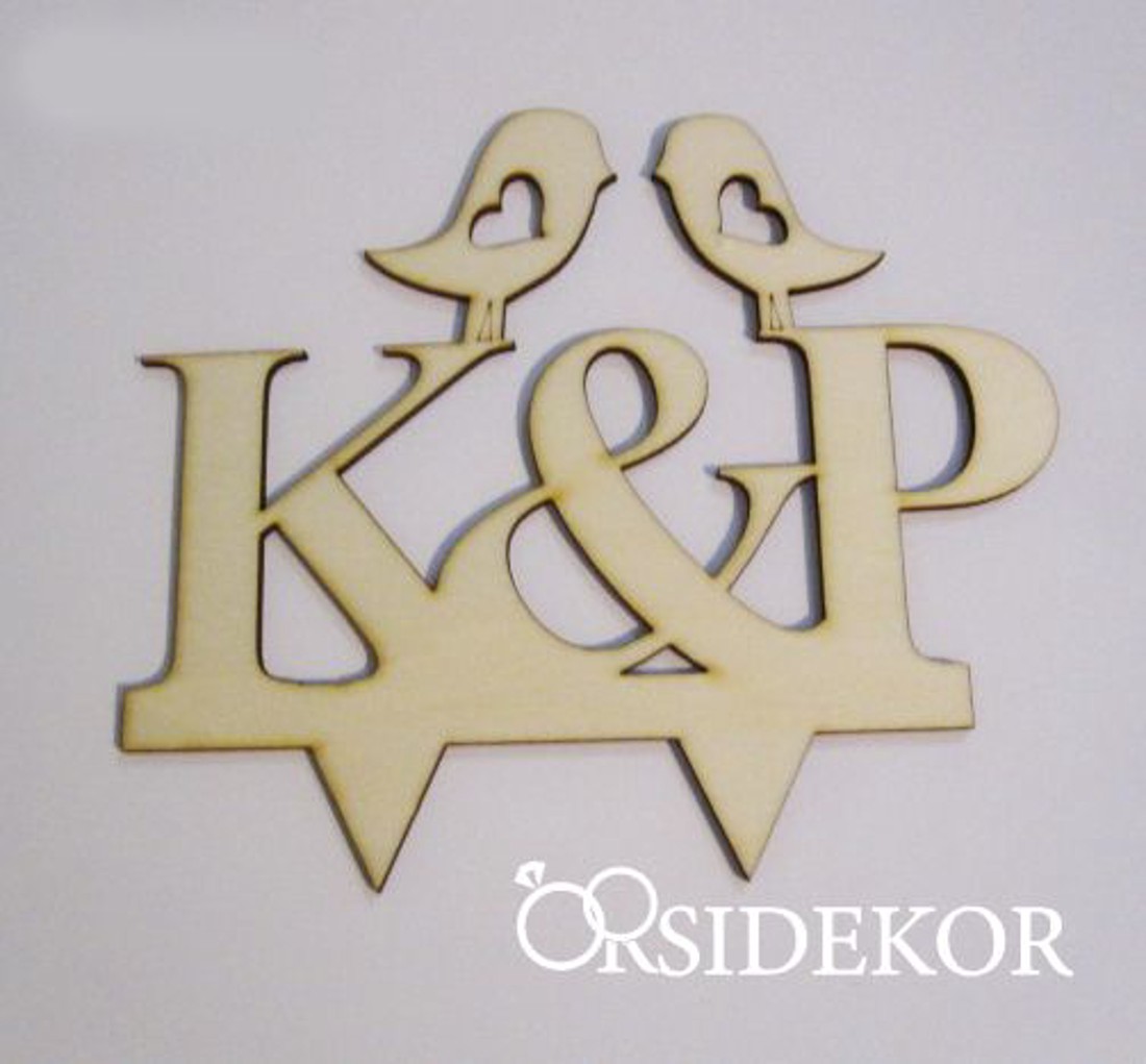 Esküvői tortadísz, monogram, madárkás - esküvő - dekoráció - sütidísz - Meska.hu Esküvői tortadísz, monogram, madárkás - esküvő - dekoráció - sütidísz - Meska.hu