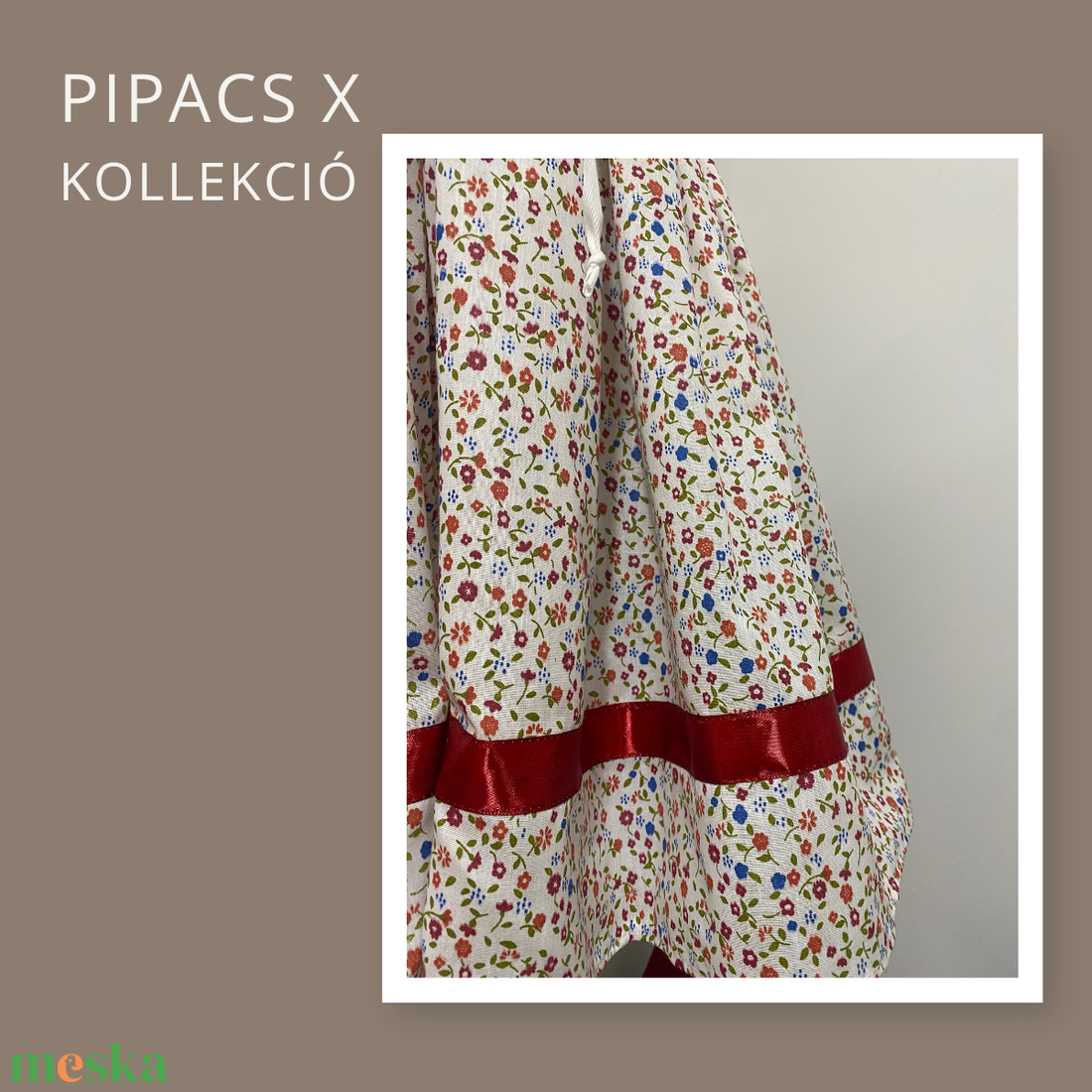 Népi jellegű gyermek szoknya- Pipacs X kollekció - ruha & divat - babaruha & gyerekruha - szoknya - Meska.hu