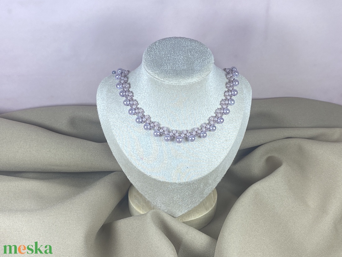 KÉSZLETEN- Gyöngynyaklánc - ékszer - nyaklánc - gyöngyös nyaklánc - Meska.hu