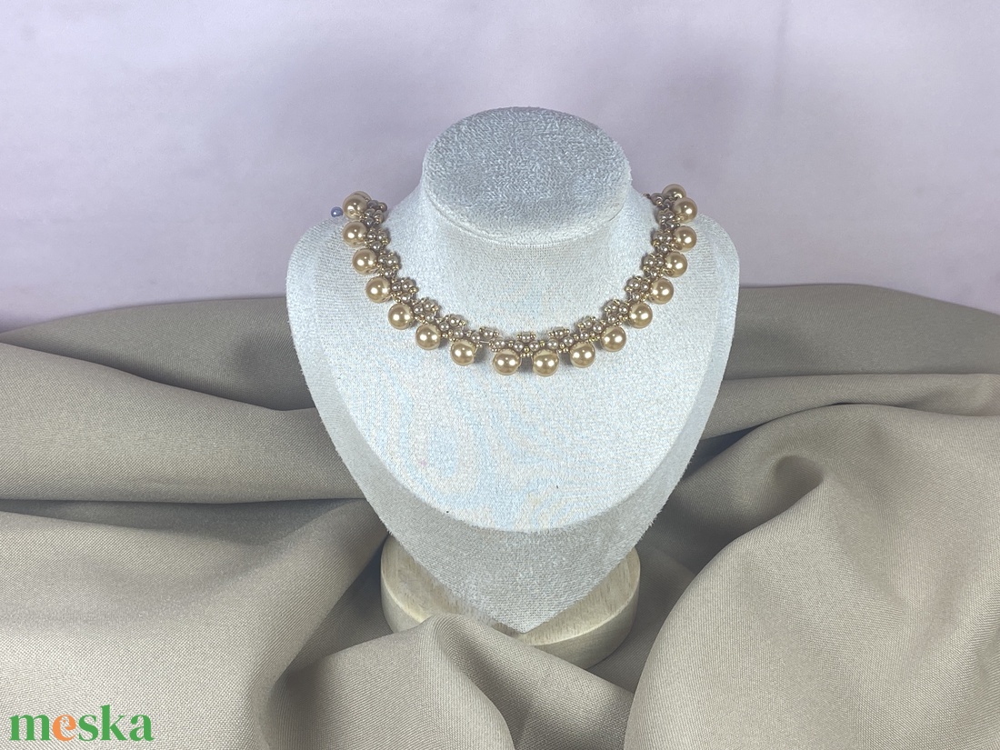 KÉSZLETEN- Gyöngynyaklánc - ékszer - nyaklánc - gyöngyös nyaklánc - Meska.hu