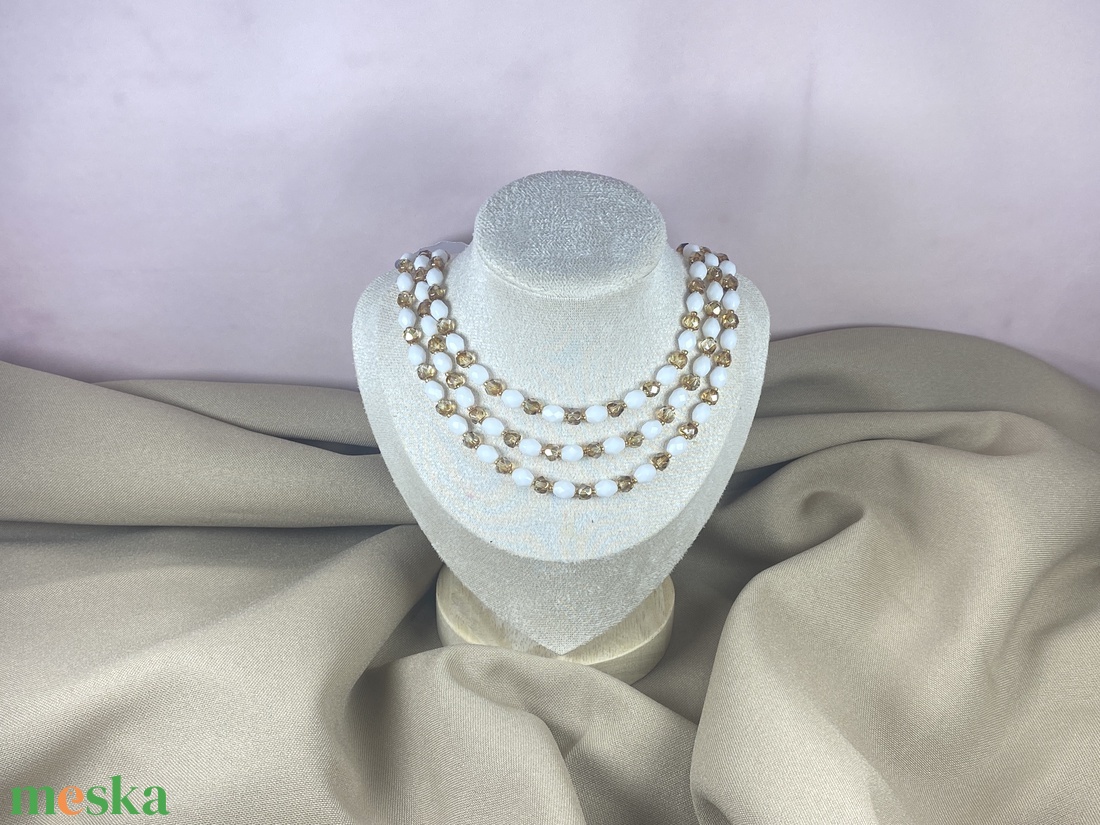 KÉSZLETEN- Gyöngysor - ékszer - nyaklánc - gyöngyös nyaklánc - Meska.hu