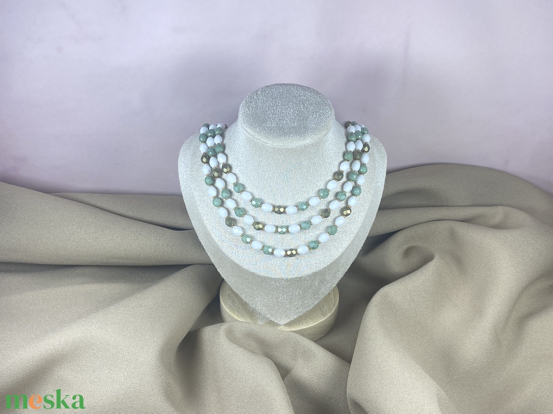 KÉSZLETEN- Gyöngysor - ékszer - nyaklánc - gyöngyös nyaklánc - Meska.hu