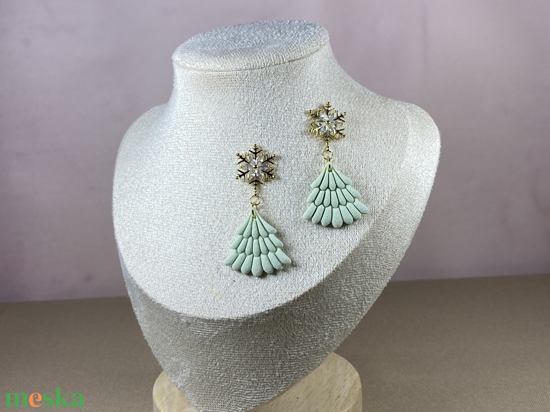 Pasztell karácsony - fenyőfa - ékszer - ékszerszett - Meska.hu