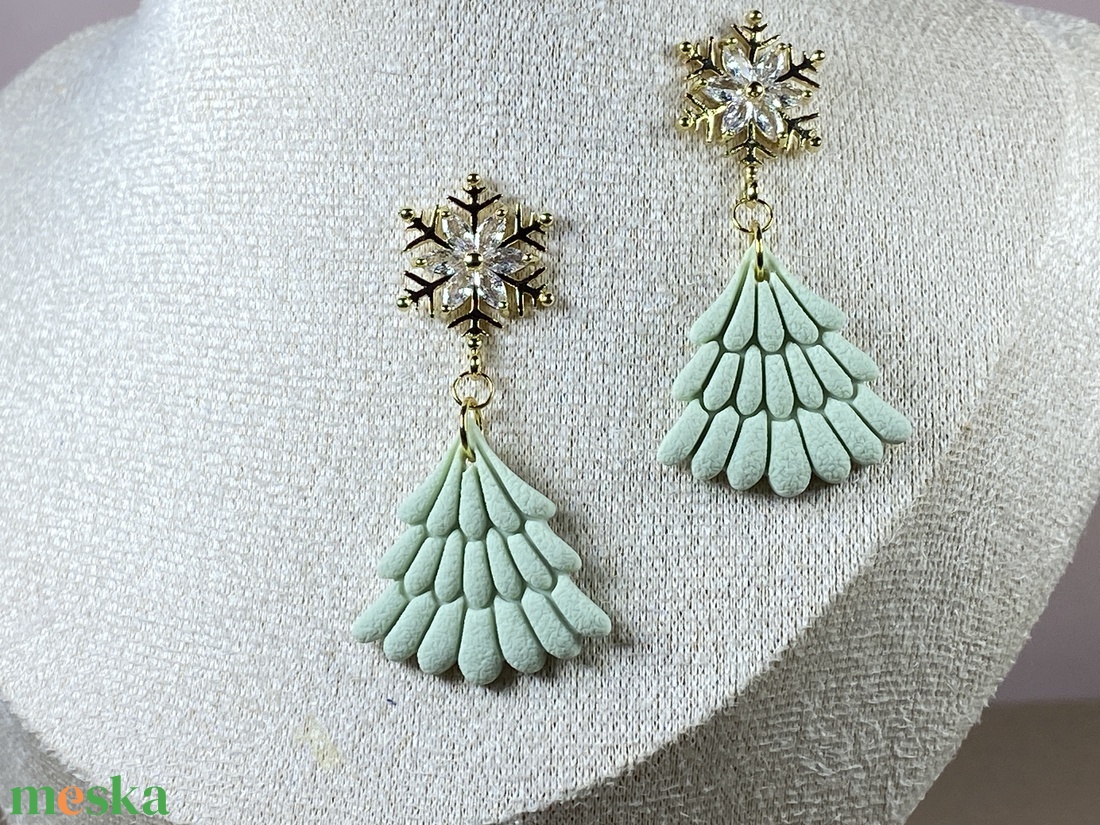 Pasztell karácsony - fenyőfa - ékszer - ékszerszett - Meska.hu