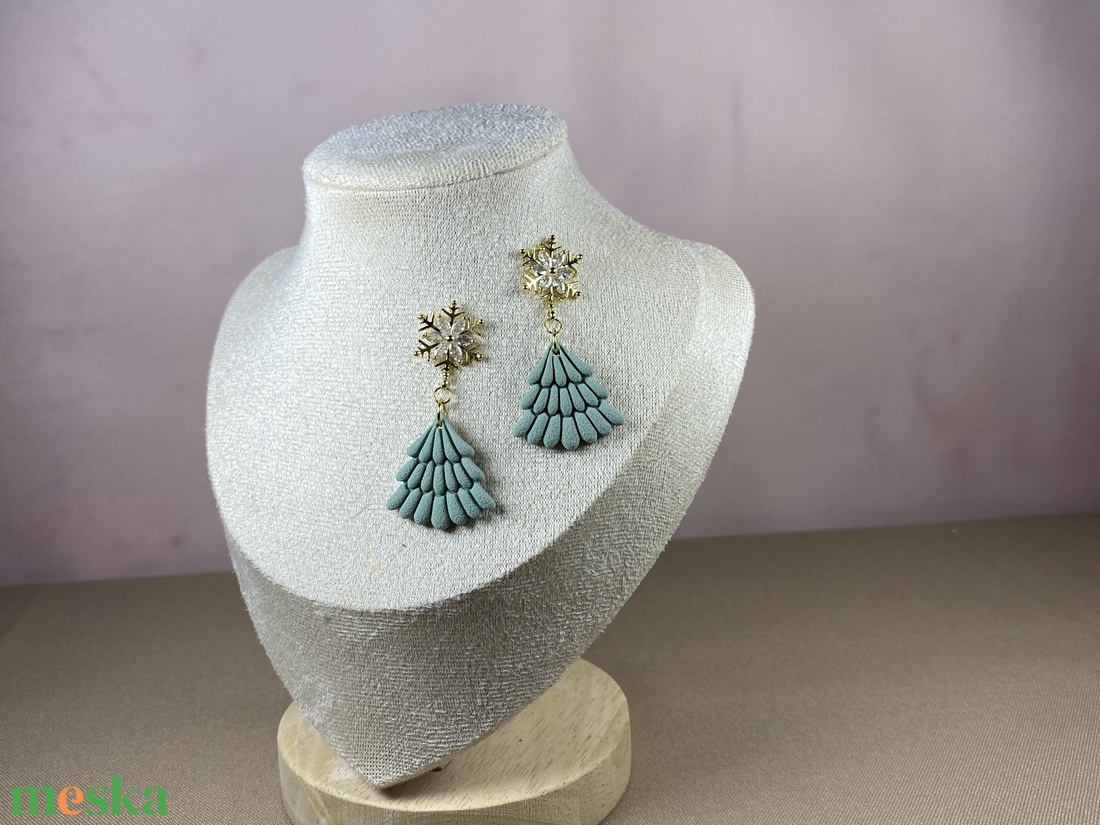 Pasztell karácsony - fenyőfa - ékszer - ékszerszett - Meska.hu
