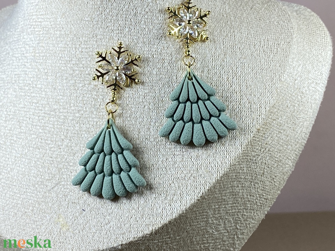 Pasztell karácsony - fenyőfa - ékszer - ékszerszett - Meska.hu