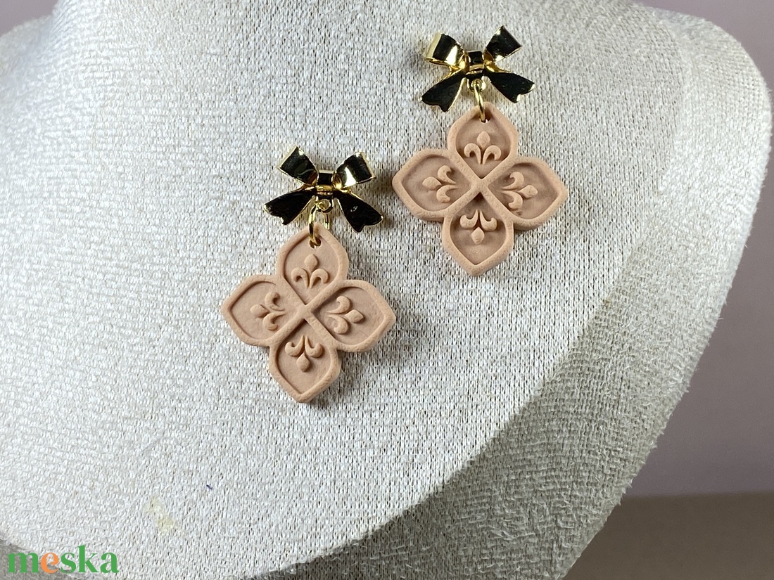 Pasztell karácsony fülbevaló - ékszer - ékszerszett - Meska.hu