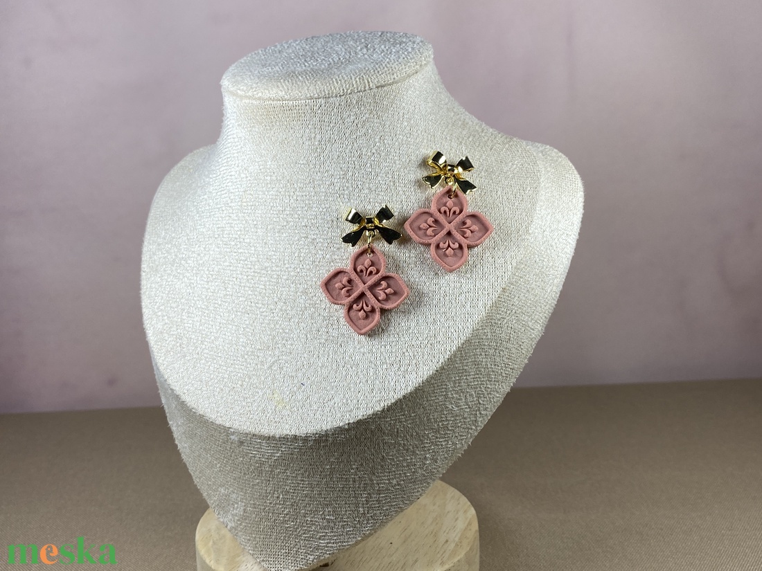 Pasztell karácsony fülbevaló - ékszer - ékszerszett - Meska.hu