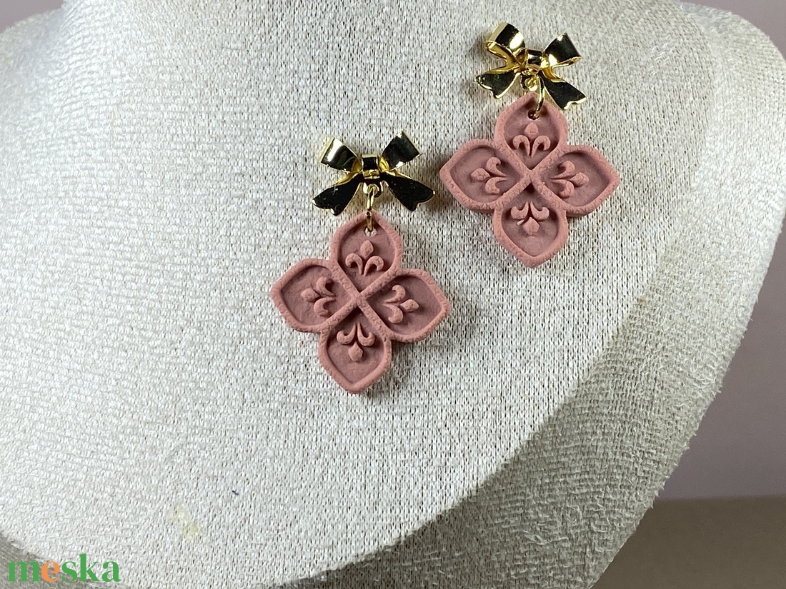 Pasztell karácsony fülbevaló - ékszer - ékszerszett - Meska.hu