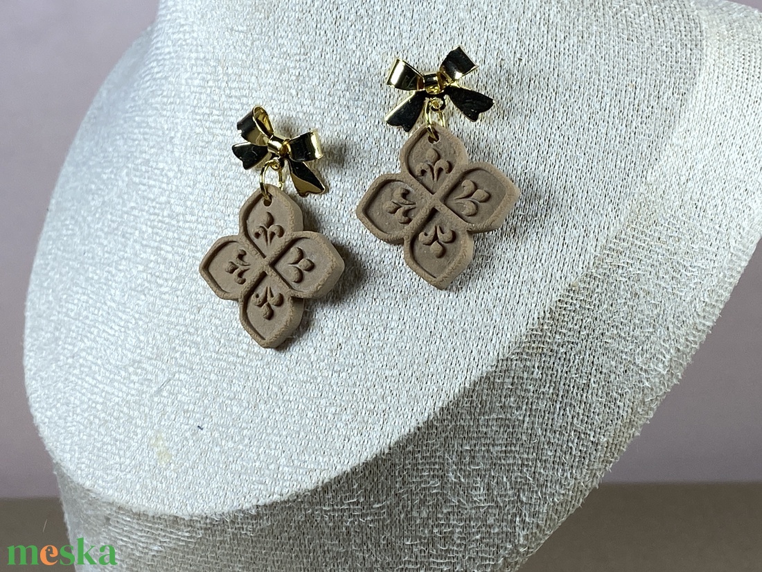 Pasztell karácsony fülbevaló - ékszer - ékszerszett - Meska.hu