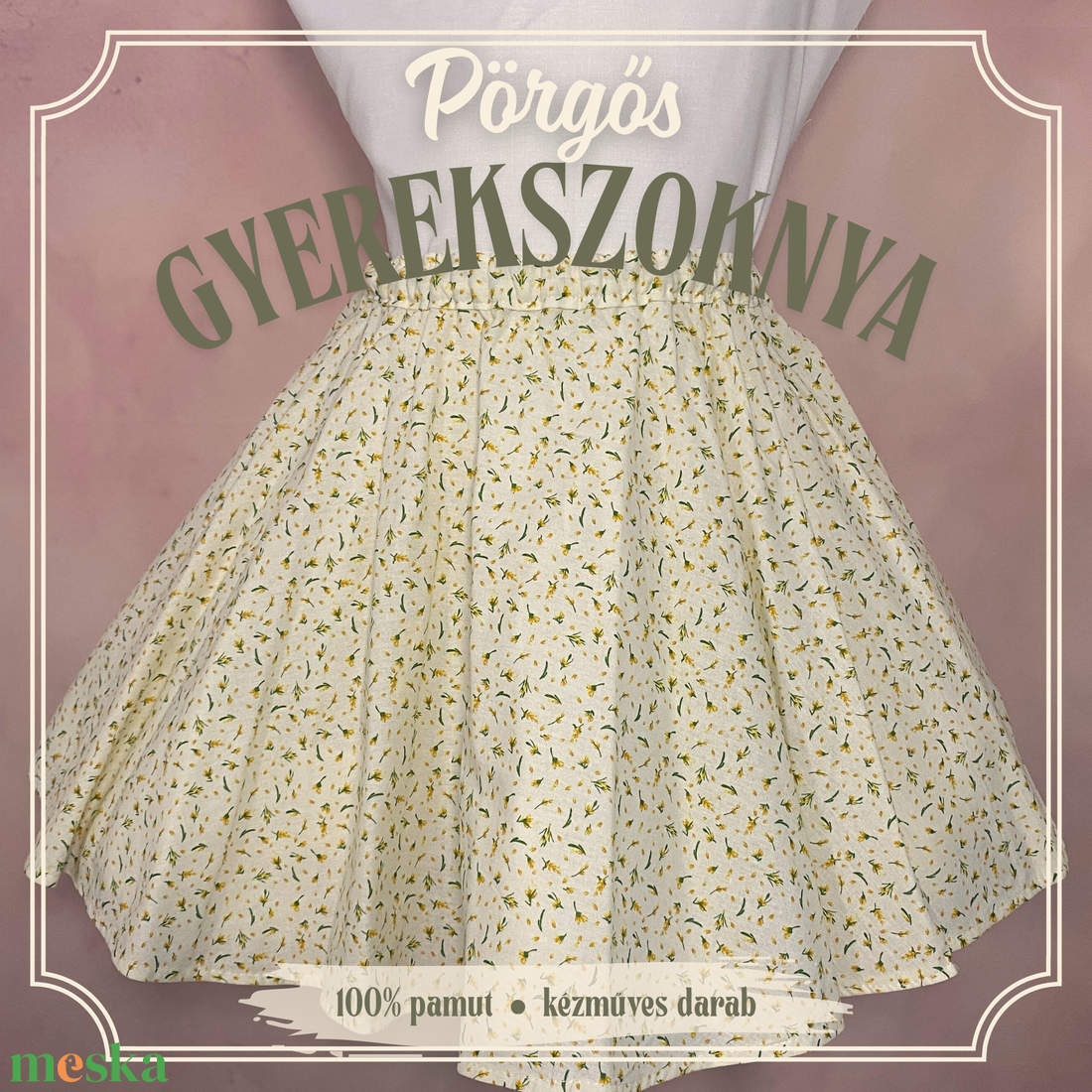 Extra pörgős körloknis gyerekszoknya több méretben - KÉSZLETEN - ruha & divat - gyerekruha - szoknya - Meska.hu