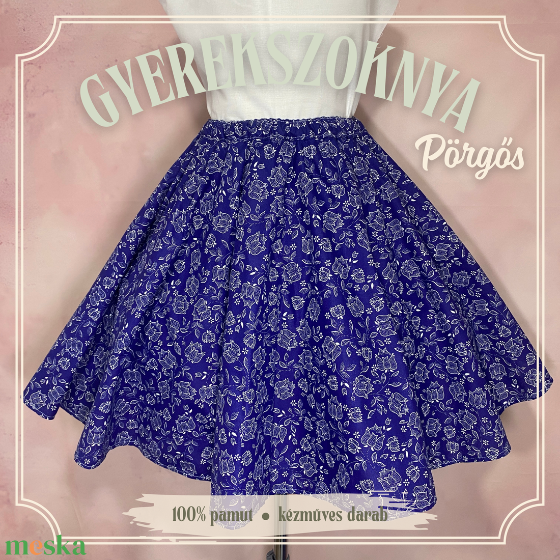 Extra pörgős körloknis gyerekszoknya több méretben - KÉSZLETEN - ruha & divat - gyerekruha - szoknya - Meska.hu