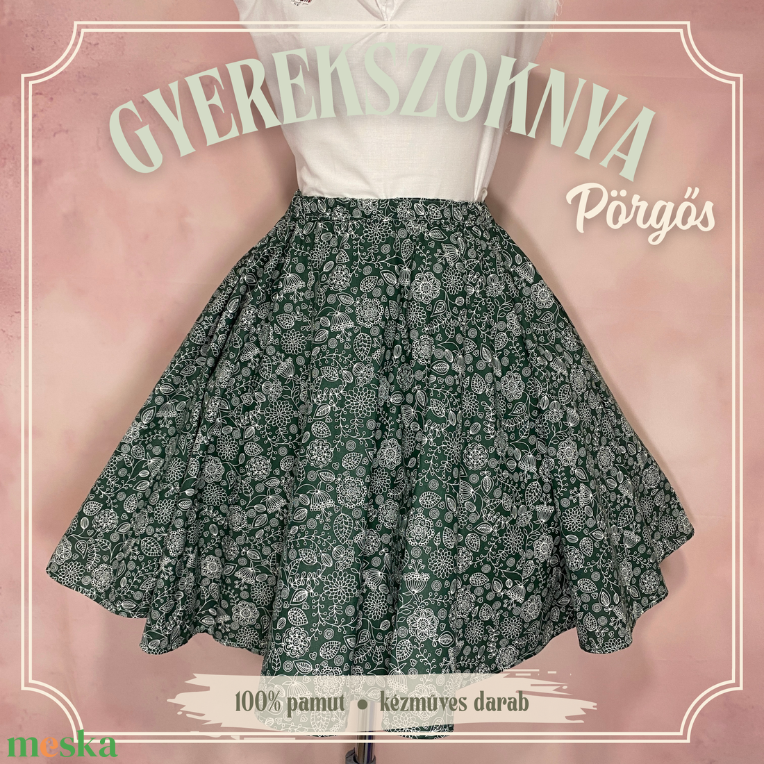 Extra pörgős körloknis gyerekszoknya több méretben - KÉSZLETEN - ruha & divat - gyerekruha - szoknya - Meska.hu