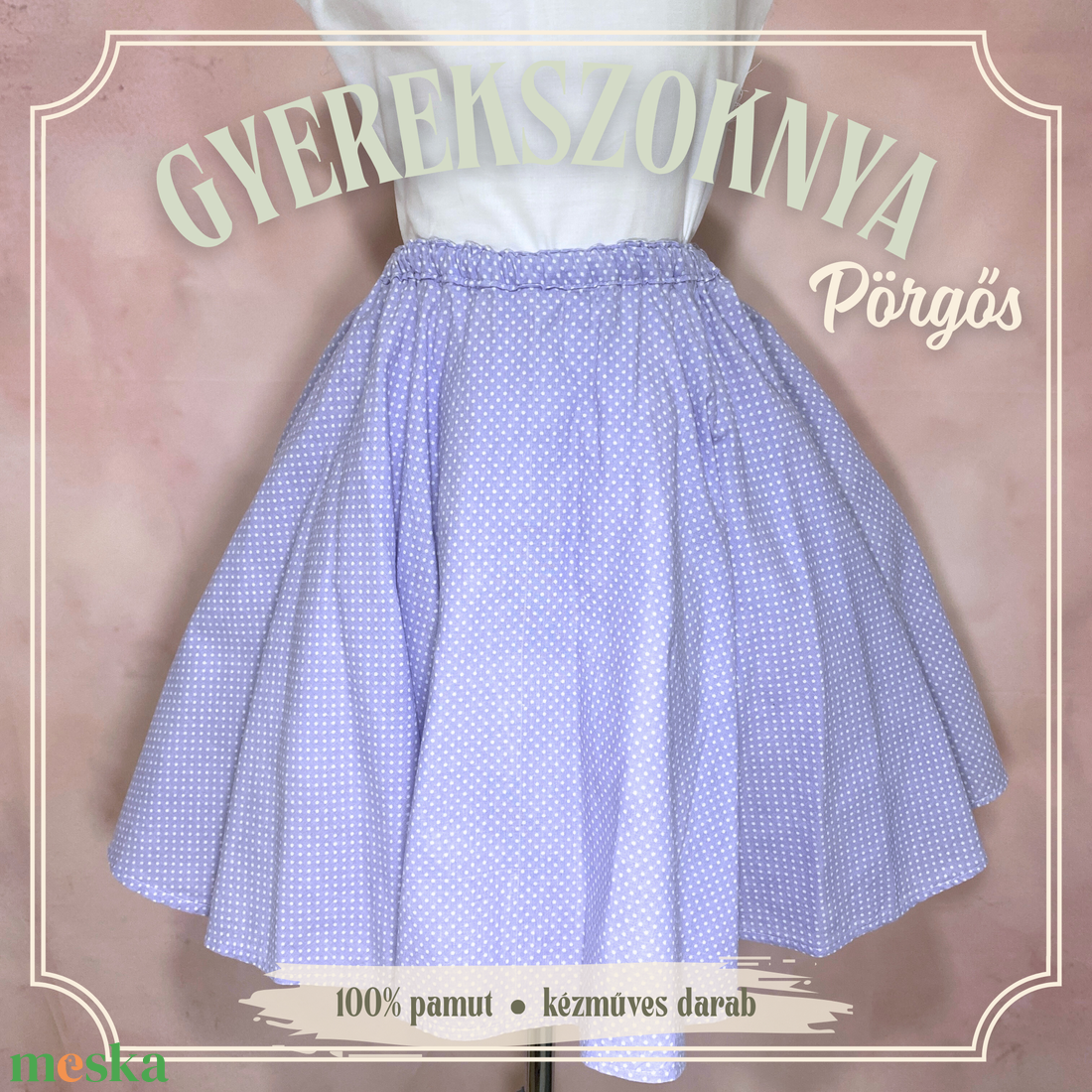 Extra pörgős körloknis gyerekszoknya több méretben - KÉSZLETEN - ruha & divat - gyerekruha - szoknya - Meska.hu