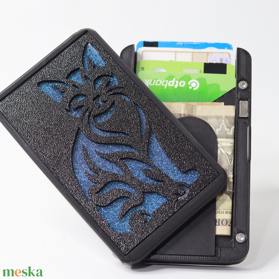 Epoxy gyantával diszitett irattartó - táska & tok - pénztárca & más tok - kártyatartó & irattartó - Meska.hu
